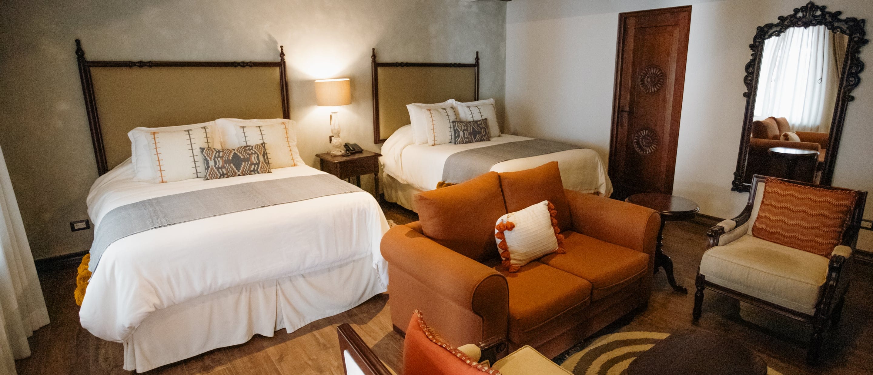 Suite interior at Hotel Los Pasos, Antigua Guatemala